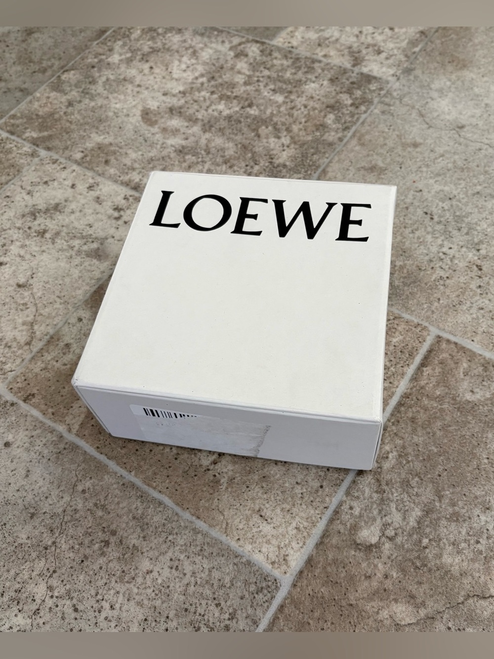 Loewe White Logo Storage Box - Cream & Black Accents